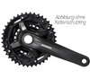 SHIMANO Kurbelgarnitur  FC-M210-3 170 mm 40-30-22 Zähne